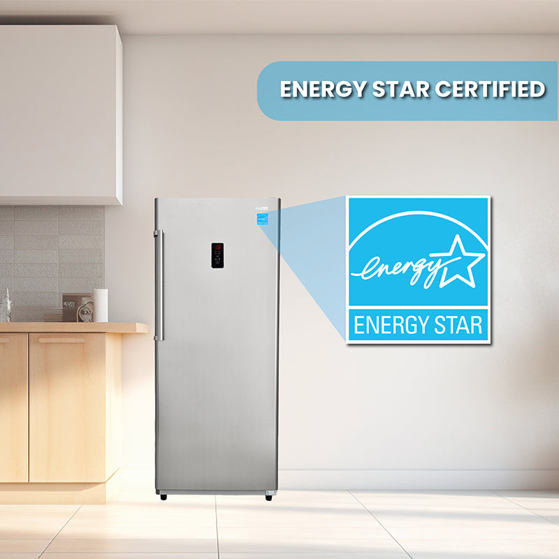 Congelador vertical Conserv de 17 pies cúbicos, CONVERTIBLE A REFRIGERADOR, apto para garaje, certificado Energy Star, 28 pulgadas de ancho, 110 V
