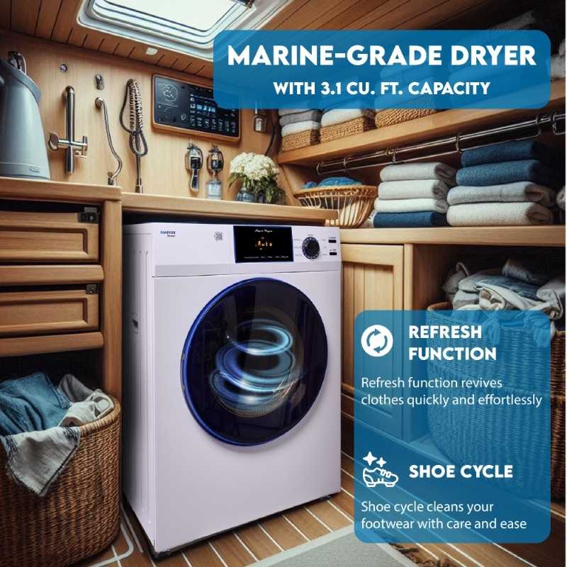 Marine Dryer ANTI CORROSION 3.1 cf/15 lbs Sanitize Sensor Dry Refresh ECO 110V