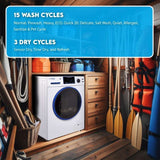 Original Marine Combo Washer Dryer ANTI CORROSION 1.62 cf/15 lbs 1400 RPM Salt Wash 110V