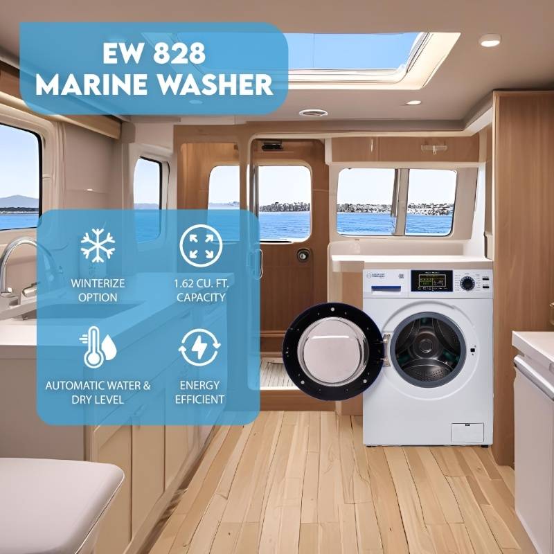 Lave-linge marin ANTIROUILLE 1,62 pi³/15 lb, 1400 tr/min, cycle sel, désinfection, 110 V