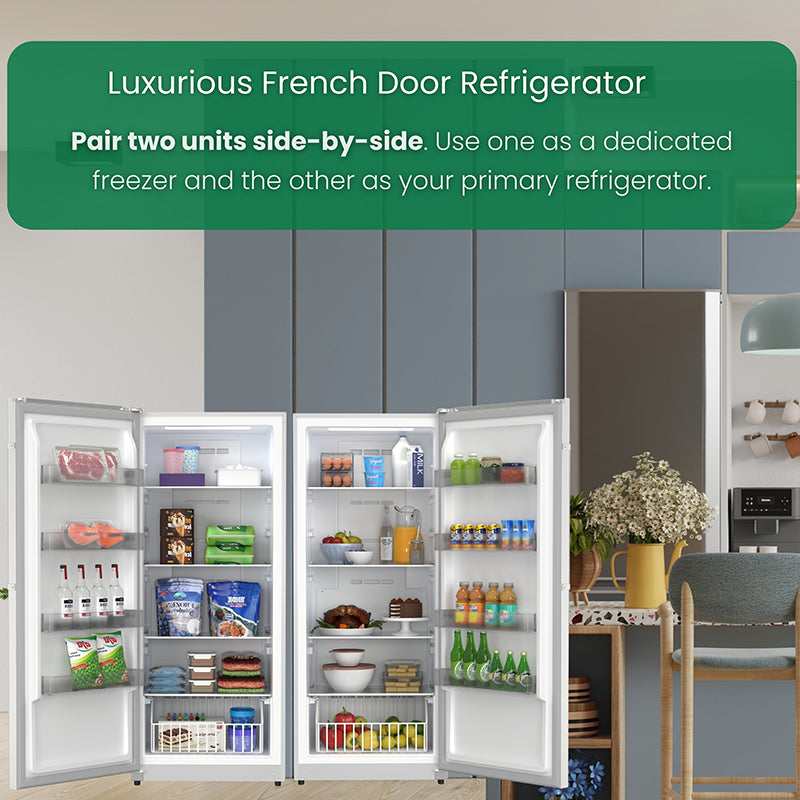 Congelador vertical Conserv de 17 pies cúbicos, CONVERTIBLE A REFRIGERADOR, apto para garaje, certificado Energy Star, 28 pulgadas de ancho, 110 V