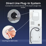 PREMIUM Compact 24 in VENTED Dryer w/Washer SOCKET 3.1cf/13lb SENSOR 110V