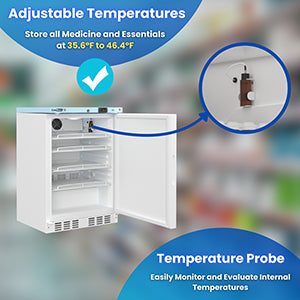 Refrigerador COMERCIAL/FARMACÉUTICO Conserv Compact de 24 pulgadas, 3.9 pies cúbicos, WIFI, 110V