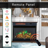 Chimenea portátil independiente Equator de 26 pulgadas, solo calor o LED de 7 colores, control remoto, 110V