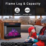 Chimenea portátil independiente Equator de 26 pulgadas, solo calor o LED de 7 colores, control remoto, 110V