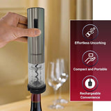 Equator Electric Cordless Wine Opener w/ Charging Base, LED Light + Foil Cutter