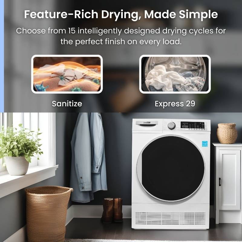 ConServ 4cf Dryer Condensing/Ventless Sanitize LED Display Rev. Door 220V EStar