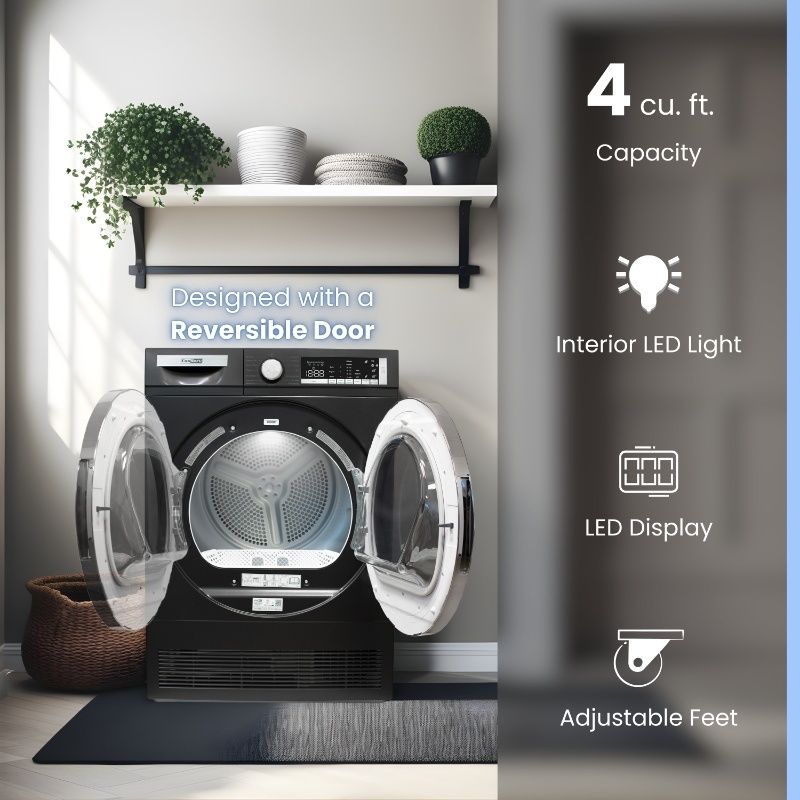 ConServ 4cf Dryer Condensing/Ventless Sanitize LED Display Rev. Door 220V EStar
