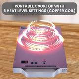 Placa de inducción portátil Equator de 11 pulgadas con un quemador, mango de aluminio LIGHT, 110V