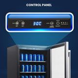 REFRIGERADOR DE BEBIDAS Equator de 24 pulgadas, empotrable/independiente, acero inoxidable, capacidad para 108 latas + 6 botellas, 4.76 pies cúbicos, 110V