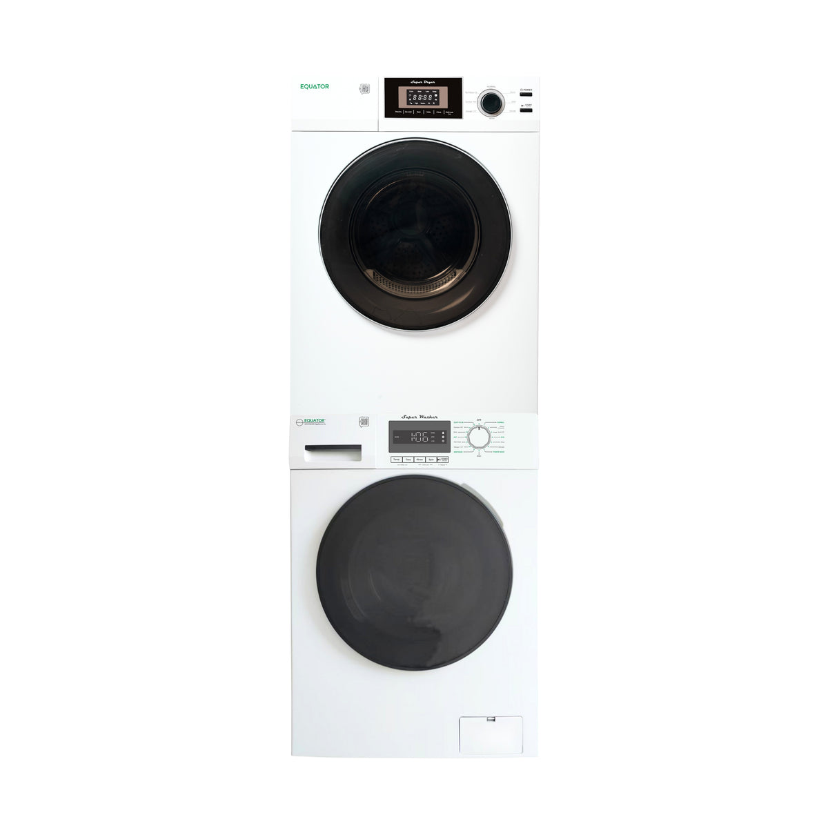 Equator COMPACT STACKABLE LAUNDRY Washer EW 822 1.57cf + Dryer ED 866 3.1cf 110V