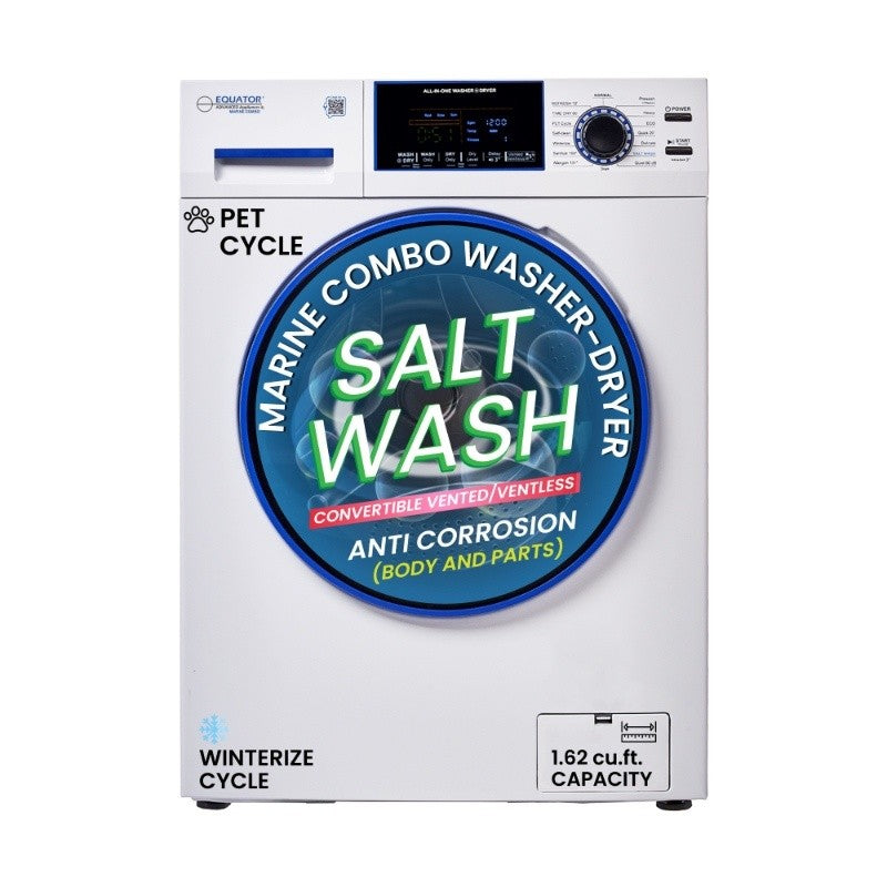 Original Marine Combo Washer Dryer ANTI CORROSION 1.62 cf/15 lbs 1400 RPM Salt Wash 110V