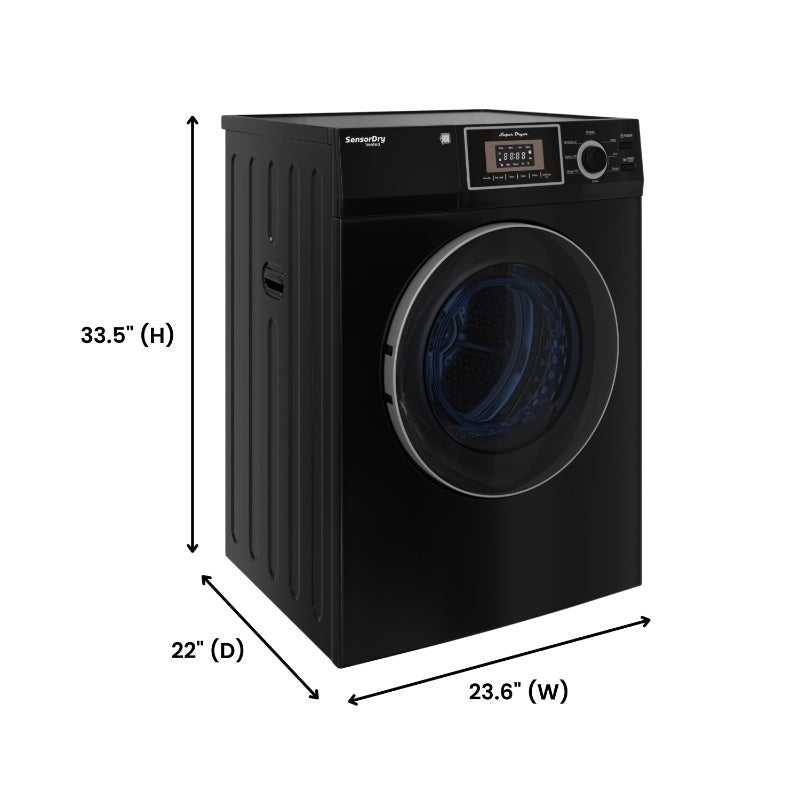 PREMIUM Compact 24 in VENTED Dryer w/Washer SOCKET 3.1cf/13lb SENSOR 110V