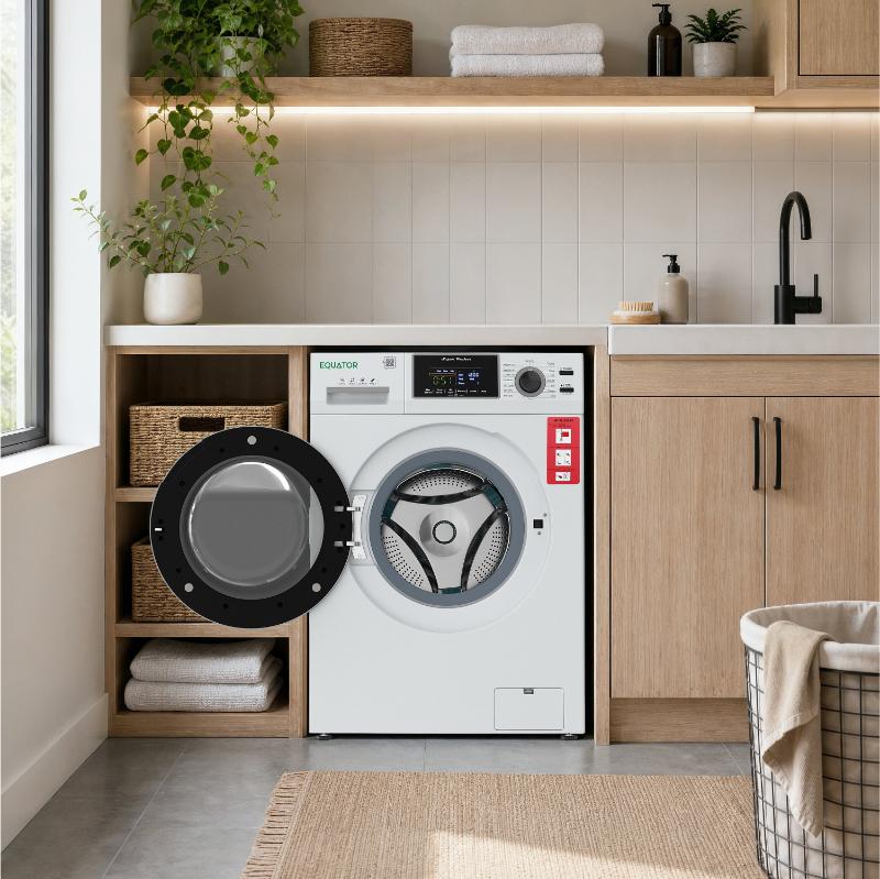 Laveuse perfectionnée Equator 24 po, 2,5 pi³/26 lb avec cycle pour animaux (PET), commandes tactiles, 1400 tr/min, 110 V