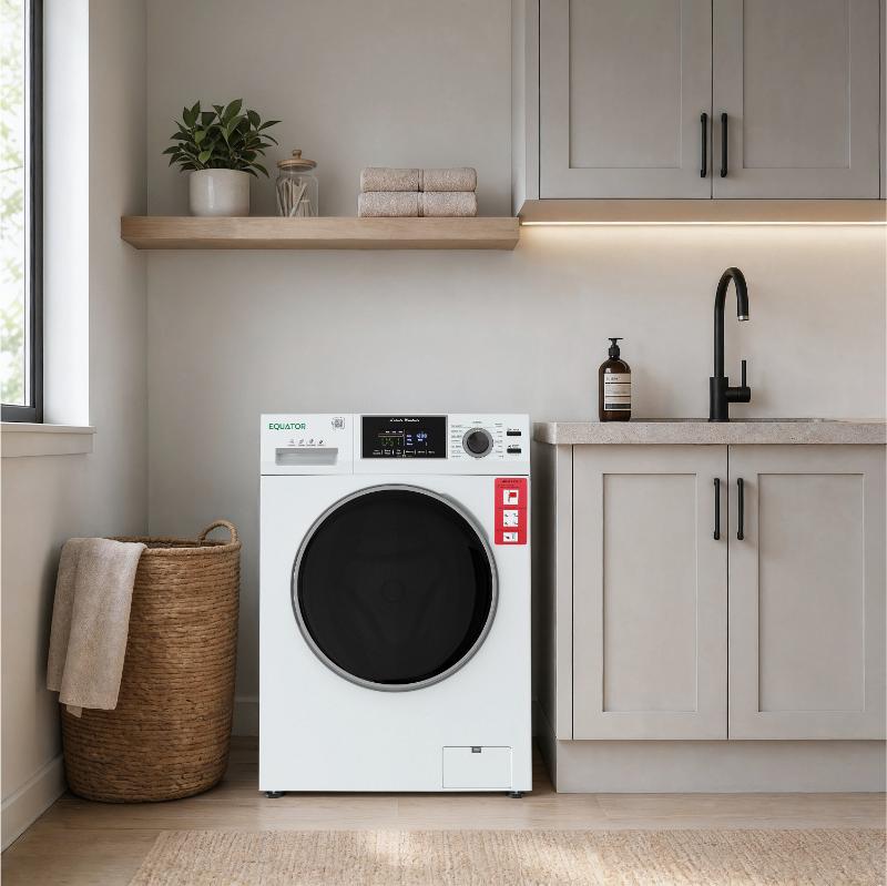 Laveuse perfectionnée Equator 24 po, 2,5 pi³/26 lb avec cycle pour animaux (PET), commandes tactiles, 1400 tr/min, 110 V