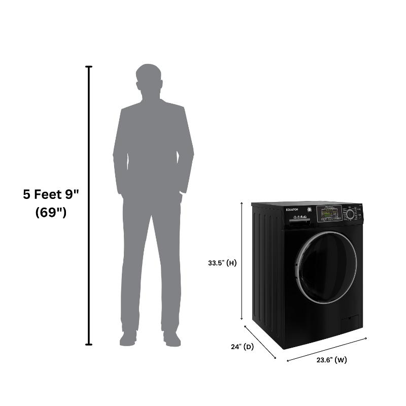 Laveuse-sécheuse tout-en-un Equator Max avec ou sans évent, 2,5 pi³ / 26 lb, 1400 tr/min, 110 V