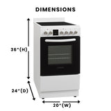 Equator 20 Electric Cooking Range 4 Ceramic Burner CONVECTION OVEN AIR FRYER SS