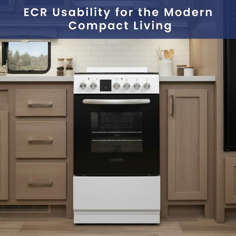 Equator 20 Electric Cooking Range 4 Ceramic Burner CONVECTION OVEN AIR FRYER SS