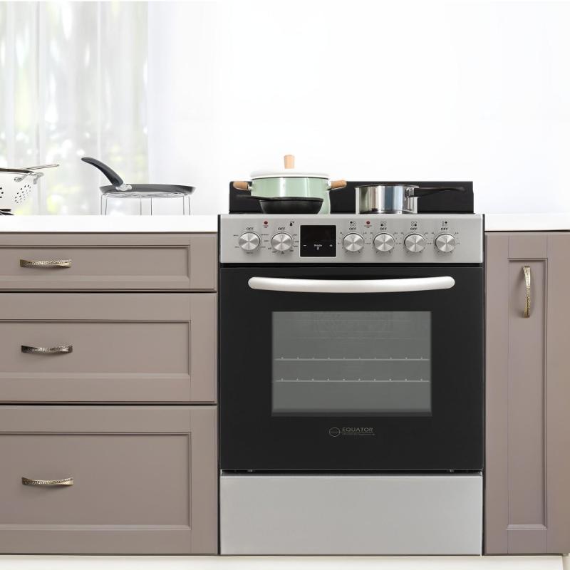 Equator 20 Electric Cooking Range 4 Ceramic Burner CONVECTION OVEN AIR FRYER SS