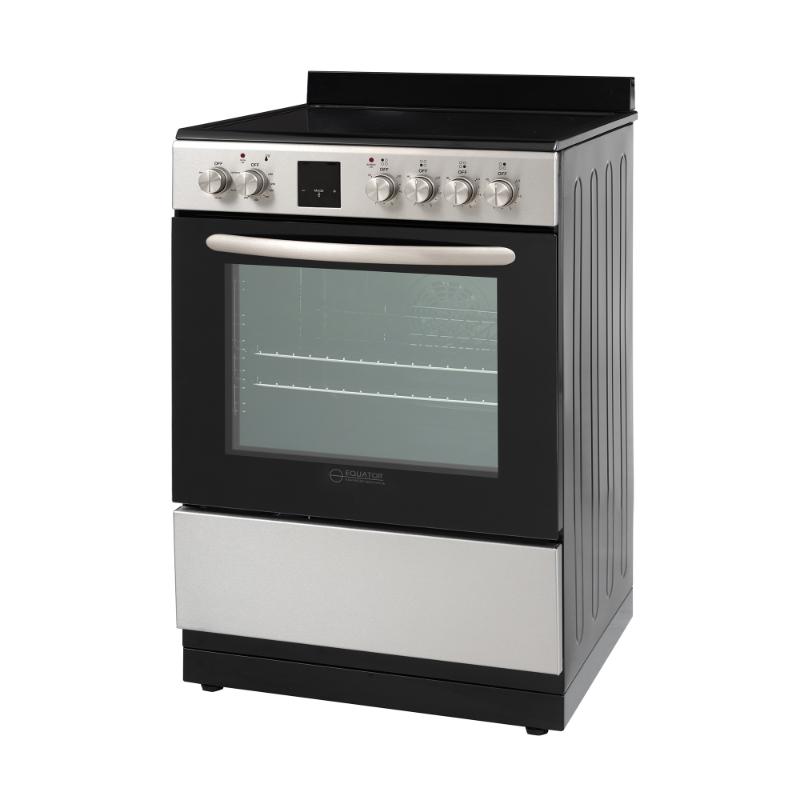 Equator 24 inch Electric Cooking Range 4 Ceramic Burner CONVECTION OVEN+AIR FRYER White