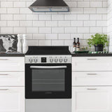 Equator 24 inch Electric Cooking Range 4 Ceramic Burner CONVECTION OVEN+AIR FRYER White