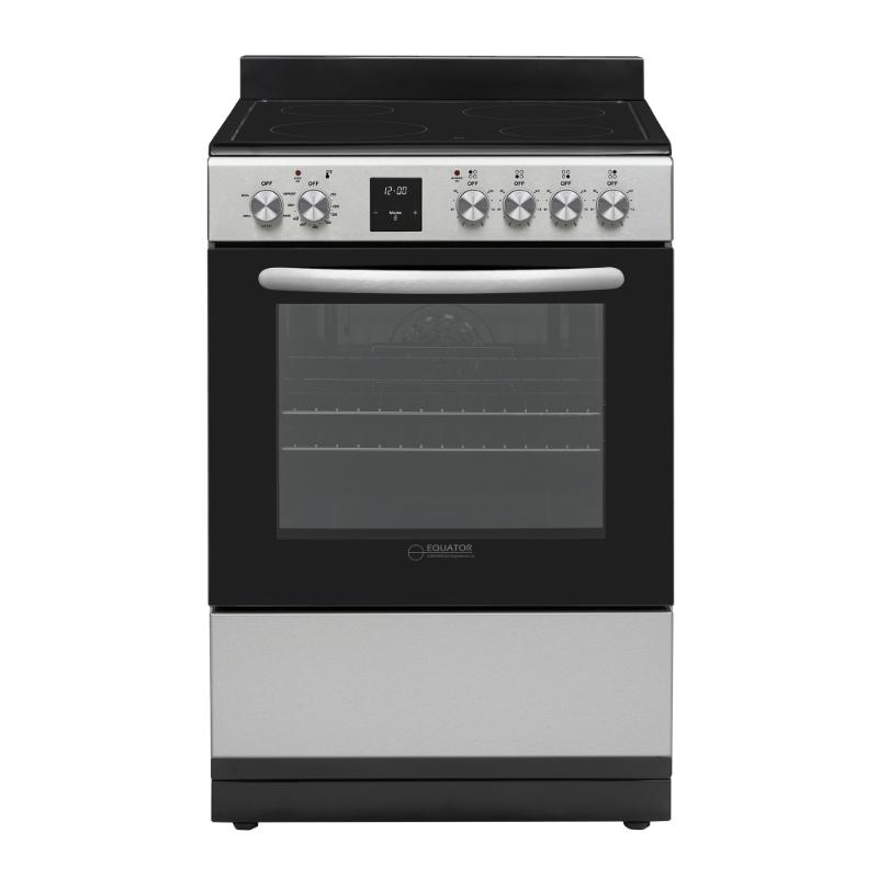 Equator 24 inch Electric Cooking Range 4 Ceramic Burner CONVECTION OVEN+AIR FRYER White