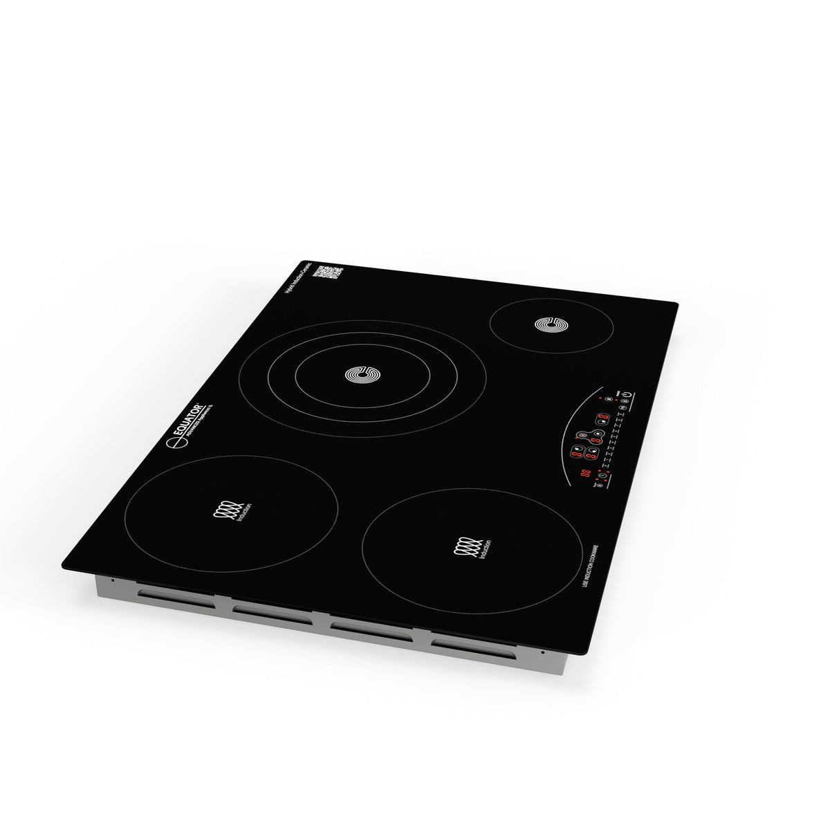 Placa de cocina híbrida eléctrica Equator de 30” – 4 quemadores (2 de inducción + 2 de cerámica), 9 niveles de potencia, 220V