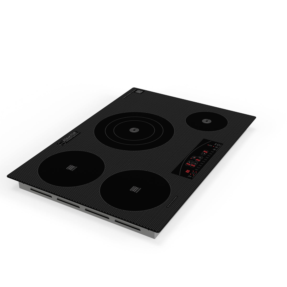 Placa de cocina híbrida eléctrica Equator de 30” – 4 quemadores (2 de inducción + 2 de cerámica), 9 niveles de potencia, 220V