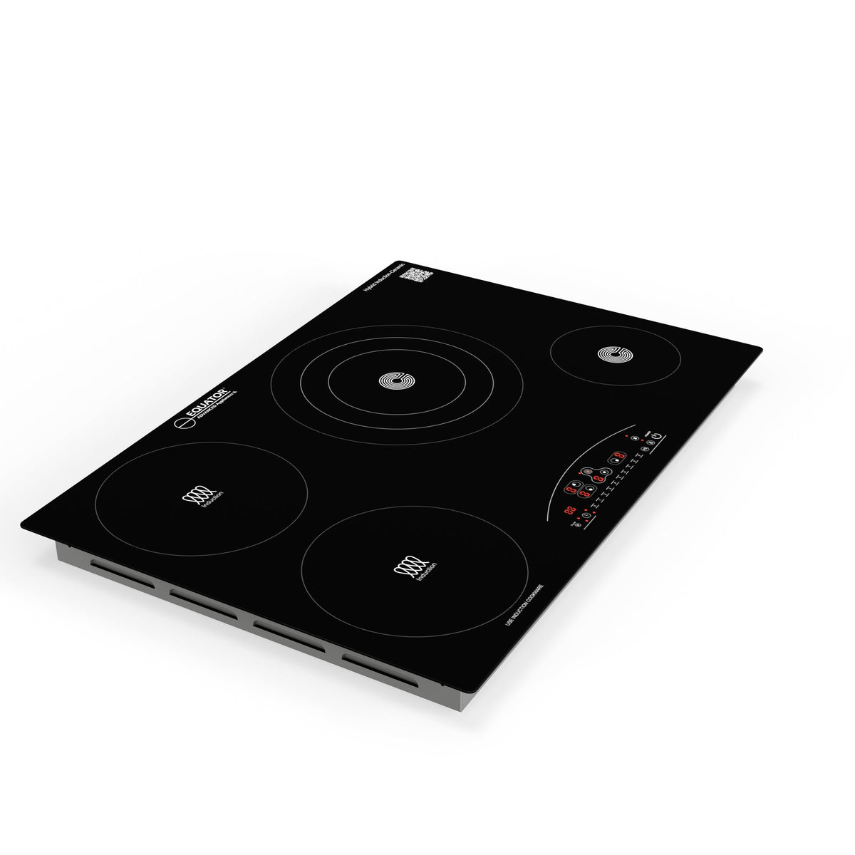 Placa de cocina híbrida eléctrica Equator de 30” – 4 quemadores (2 de inducción + 2 de cerámica), 9 niveles de potencia, 220V