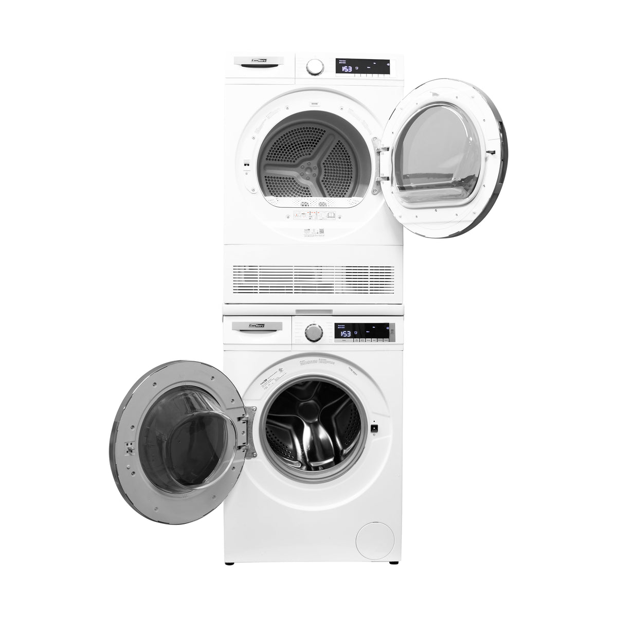 Conserv LUXE Stackable Washer Dryer Set – Compact 110V Washer & 220V Dryer for Apartments