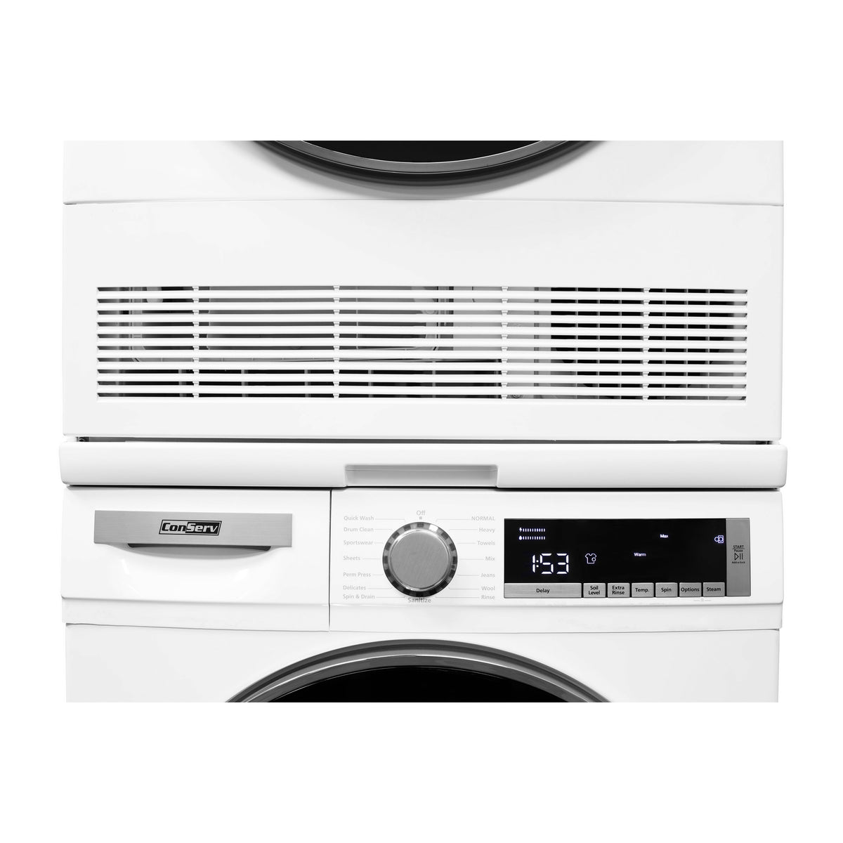 Conserv LUXE Stackable Washer Dryer Set – Compact 110V Washer & 220V Dryer for Apartments