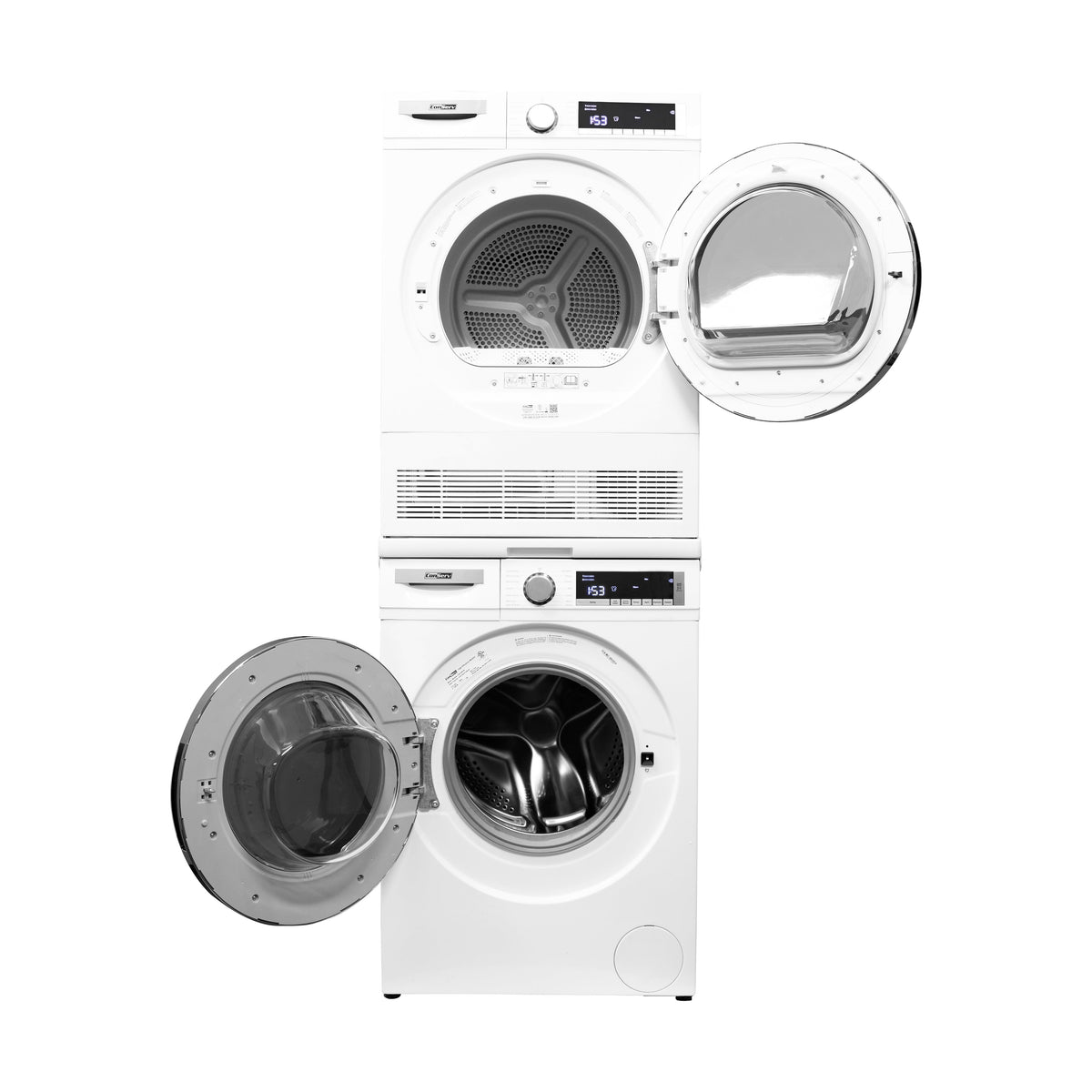 Conserv LUXE Stackable Washer Dryer Set – Compact 110V Washer & 220V Dryer for Apartments