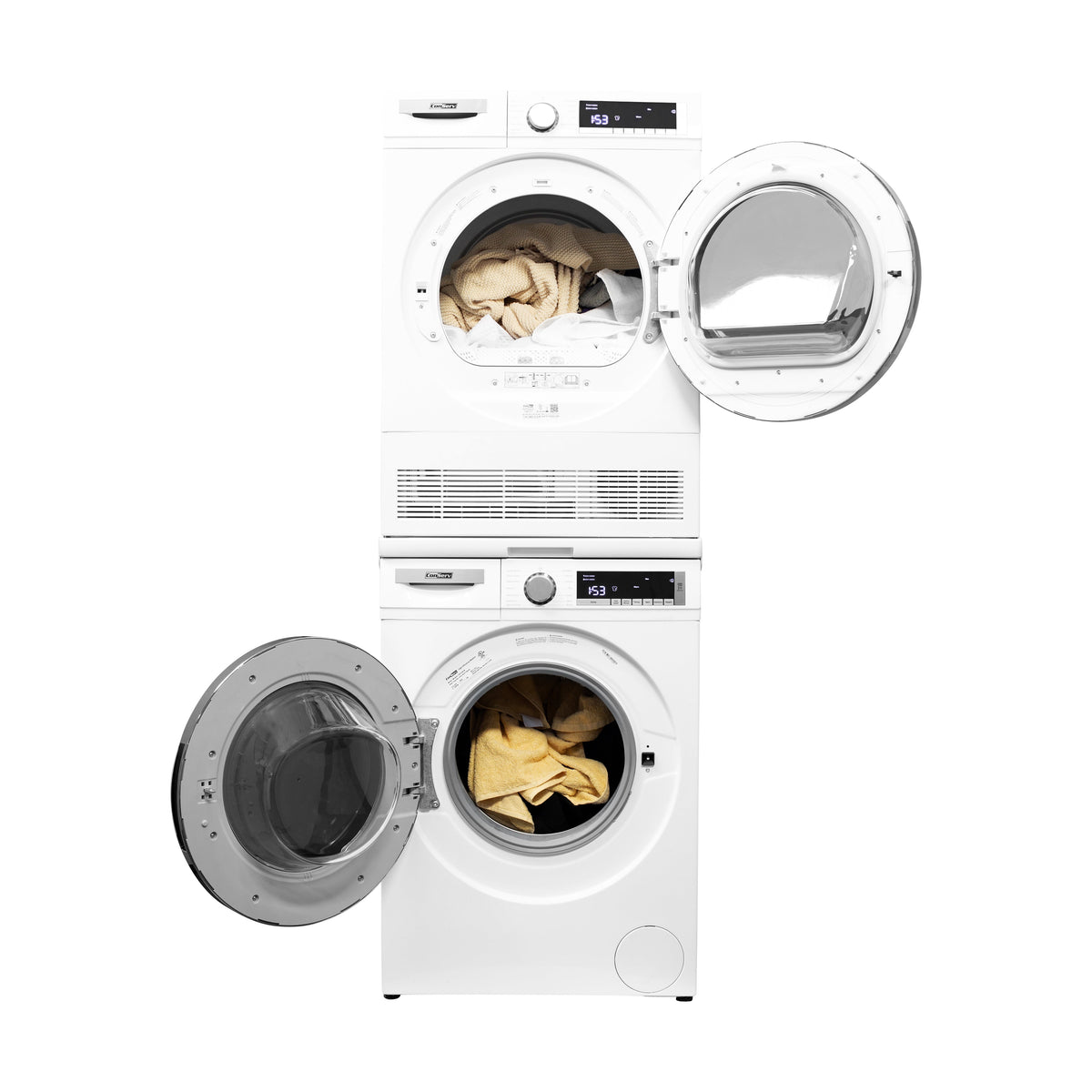 Conserv LUXE Stackable Washer Dryer Set – Compact 110V Washer & 220V Dryer for Apartments