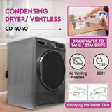 Conserv LUXE Stackable Washer Dryer Set – Compact 110V Washer & 220V Dryer for Apartments