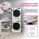Conserv LUXE Stackable Washer Dryer Set – Compact 110V Washer & 220V Dryer for Apartments