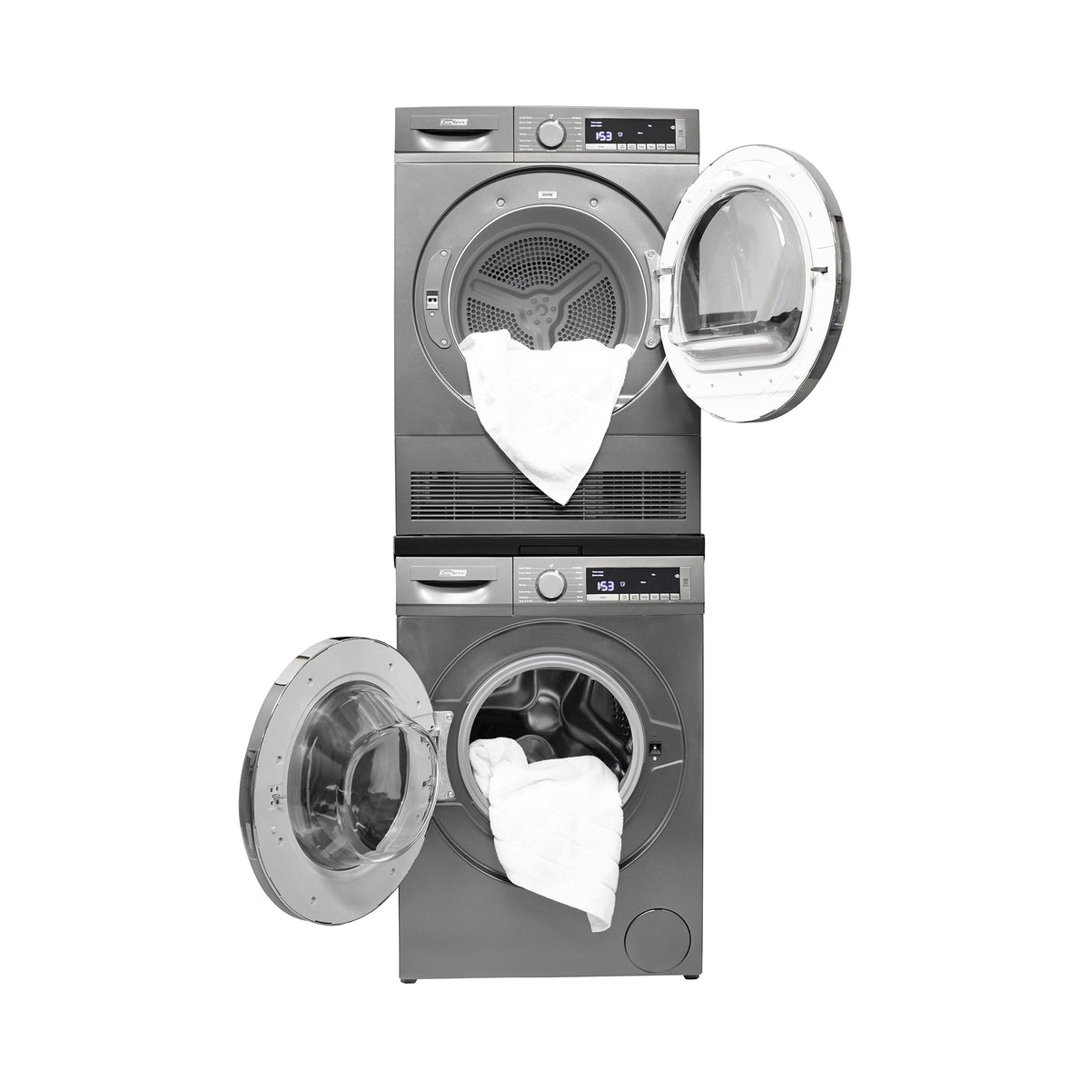 Conserv LUXE Stackable Washer Dryer Set – Compact 110V Washer & 220V Dryer for Apartments