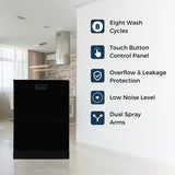 24 in 2440 Dishwasher Top Control 3rd Rack 15 place 3.4g QUIET 51 dB 110V EStar