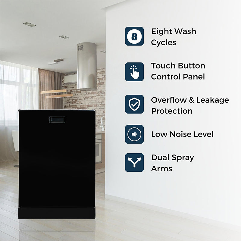 24 in 2440 Dishwasher Top Control 3rd Rack 15 place 3.4g QUIET 51 dB 110V EStar