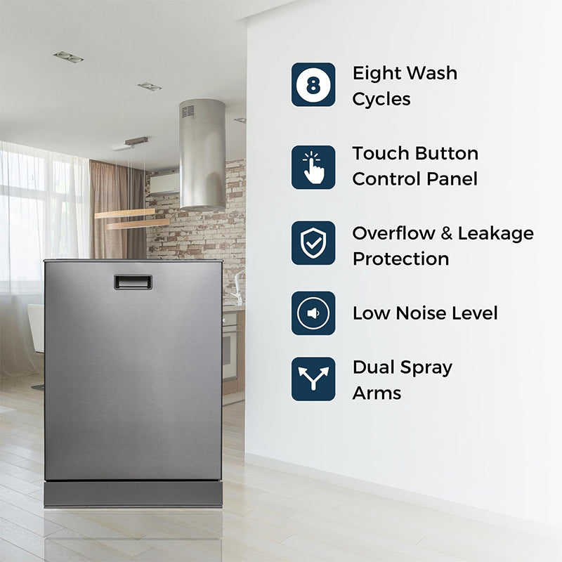 24 in 2440 Dishwasher Top Control 3rd Rack 15 place 3.4g QUIET 51 dB 110V EStar