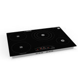Placa de cocina híbrida eléctrica Equator de 30” – 4 quemadores (2 de inducción + 2 de cerámica), 9 niveles de potencia, 220V