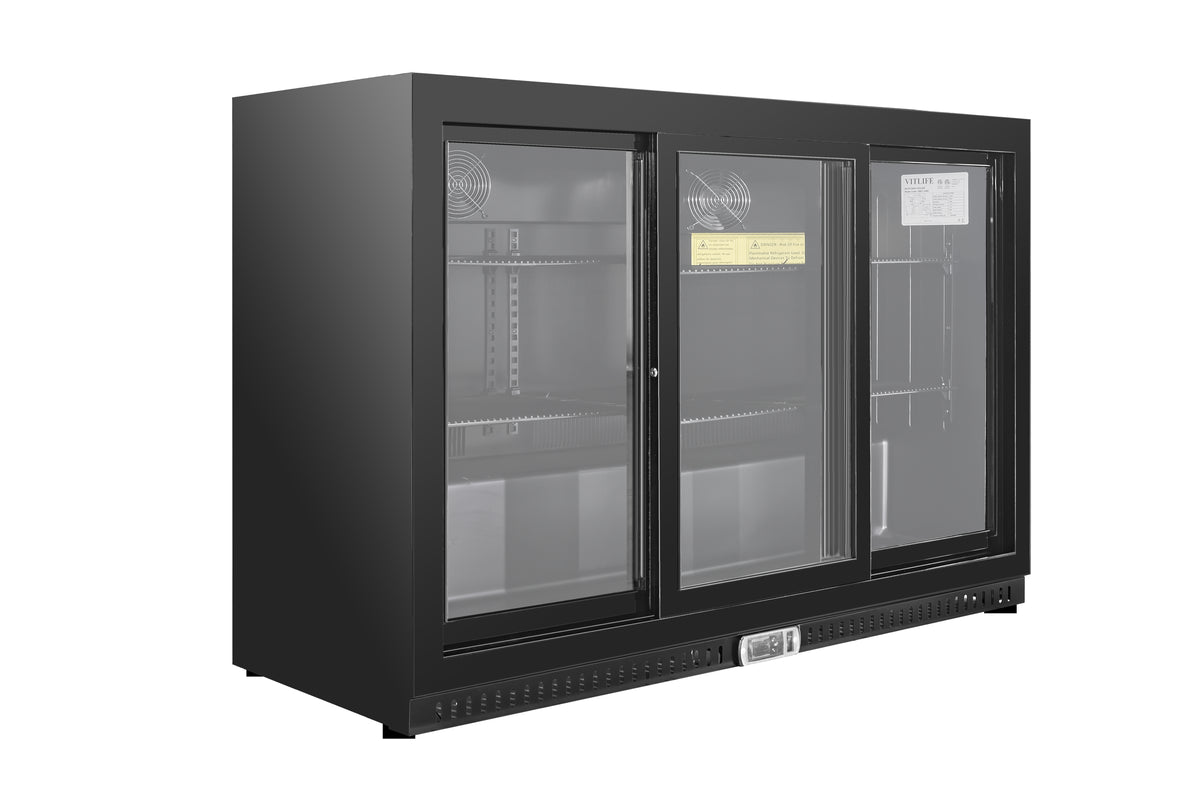 Equator-Vitlife Back Bar Cooler with 3 Sliding Glass Doors 11.6 Cu Ft 53 Wide