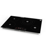 Placa de cocina híbrida eléctrica Equator de 30” – 4 quemadores (2 de inducción + 2 de cerámica), 9 niveles de potencia, 220V