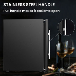 Refrigerador de vinos para encimera Equator de 16 botellas, negro, control táctil, 110V