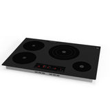 Placa de cocina híbrida eléctrica Equator de 30” – 4 quemadores (2 de inducción + 2 de cerámica), 9 niveles de potencia, 220V