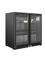 Equator-Vitlife  Back Bar Cooler with 2 Glass Doors Under Counter Beverage Refrigerator with LED,7.5 Cu.Ft.