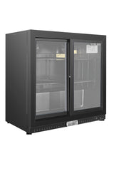 Equator-Vitlife Back Bar Cooler with 2 Sliding Glass Doors Under counter Beverage Refrigerator with LED,7.5 Cu.Ft.