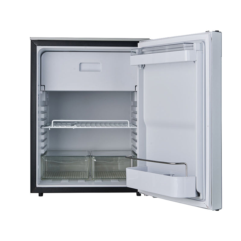 12V/DC Mini-Fridge Freezer 2.8cf Silver for RV BOAT OFF-GRID