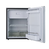12V/DC Mini-Fridge Freezer 2.8cf Silver for RV BOAT OFF-GRID