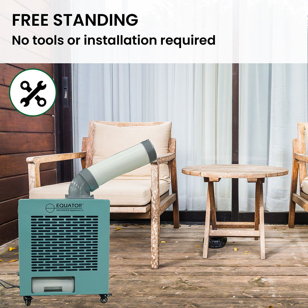 Climatiseur extérieur Equator 3-en-1 AC Chauffage 9000 BTU IP24 à roulettes 110V