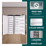Ensemble réfrigérateur rétro Conserv 24 po 11 pi³ + congélateur vertical 8,3 pi³ 110 V